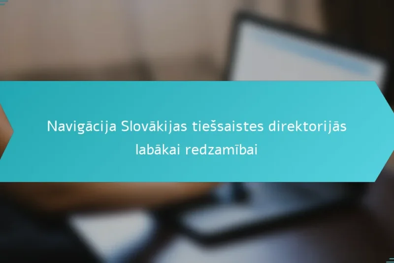 Navigācija Slovākijas tiešsaistes direktorijos labākai redzamībai