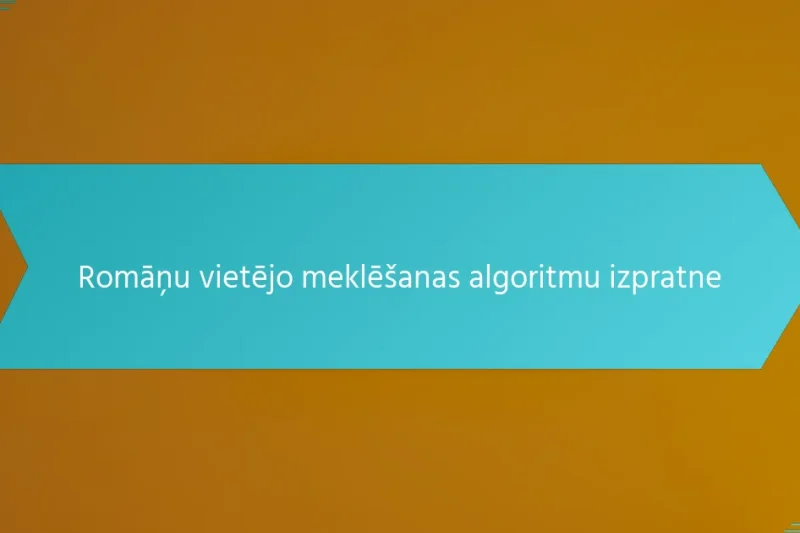 Romāņu vietējo meklēšanas algoritmu izpratne