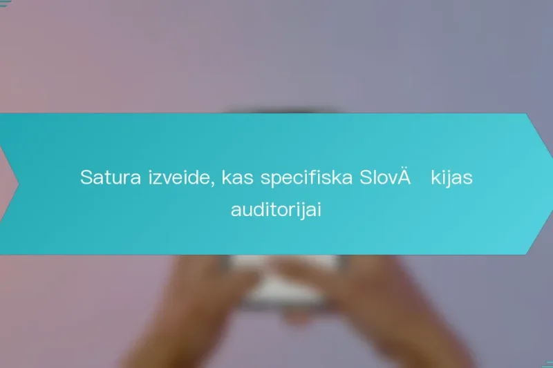 Satura izveide, kas specifiska Slovākijas auditorijai
