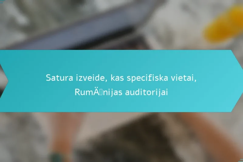 Satura izveide, kas specifiska vietai, Rumānijas auditorijai